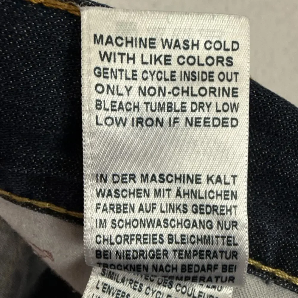 True Religion Mens Jeans Size 38 Blue Slim Straight Flap Pocket Denim Vintage
